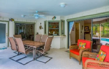 Have a lovely breakfast and barbeque on the screened Lanai.